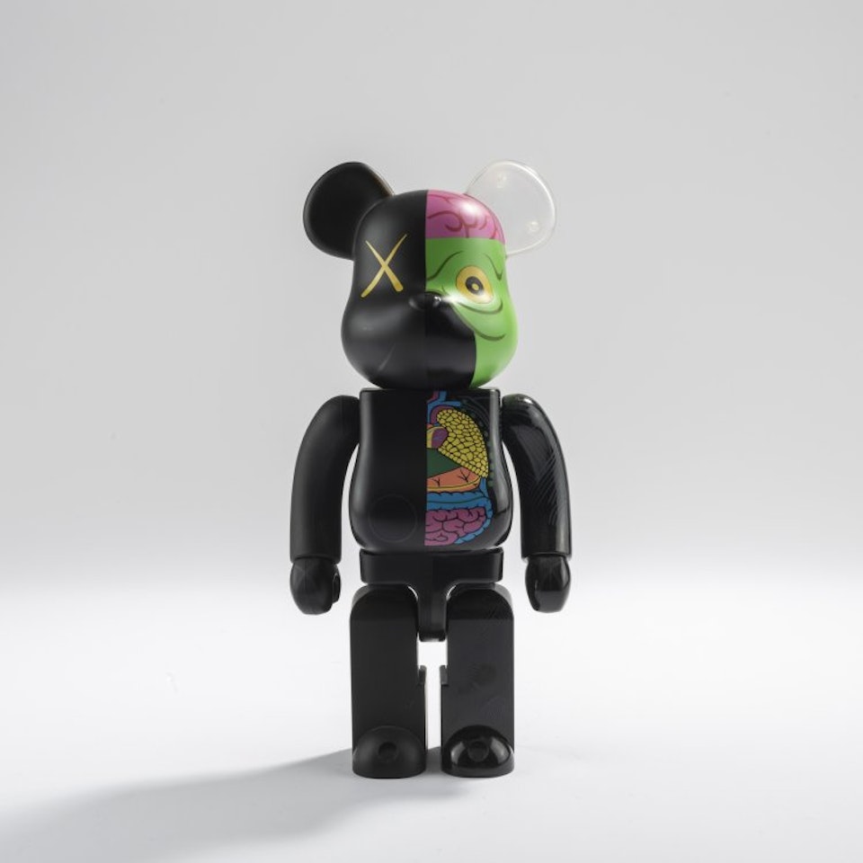 OriginalFake Dissected Be@rbrick Companion (Black) 400% by Kaws
