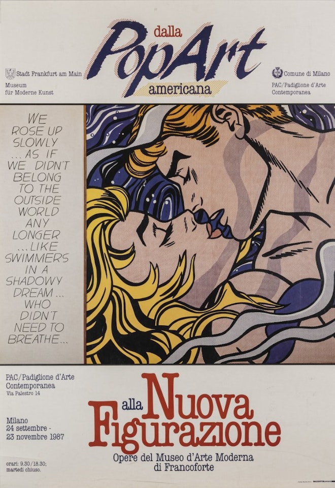 Exhibition poster "alla Nuova Figurazione" by Roy Lichtenstein