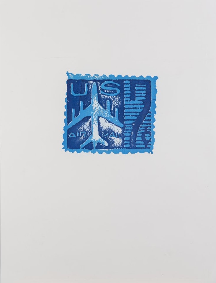 "Blue Airmail Stamp" by Andy Warhol