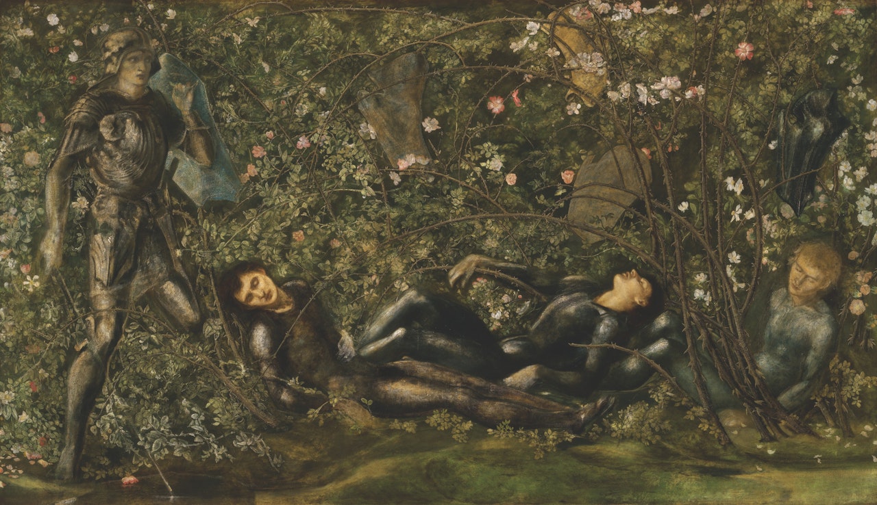 The Prince entering the Briar Wood by Edward Coley Burne-Jones