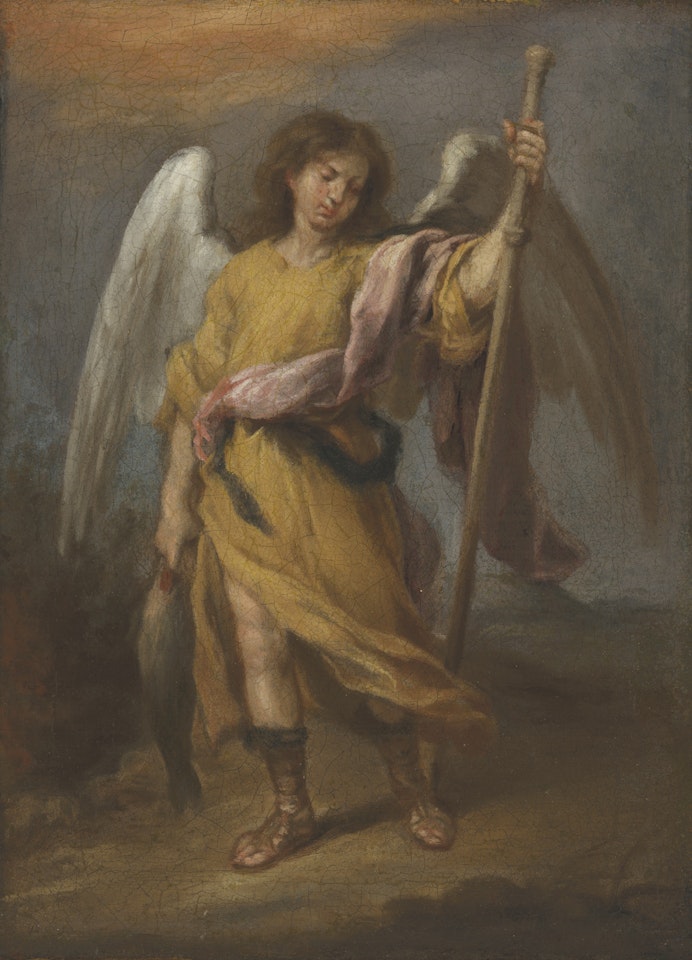 Archangel Raphael - a modello by Bartolomé Esteban Murillo