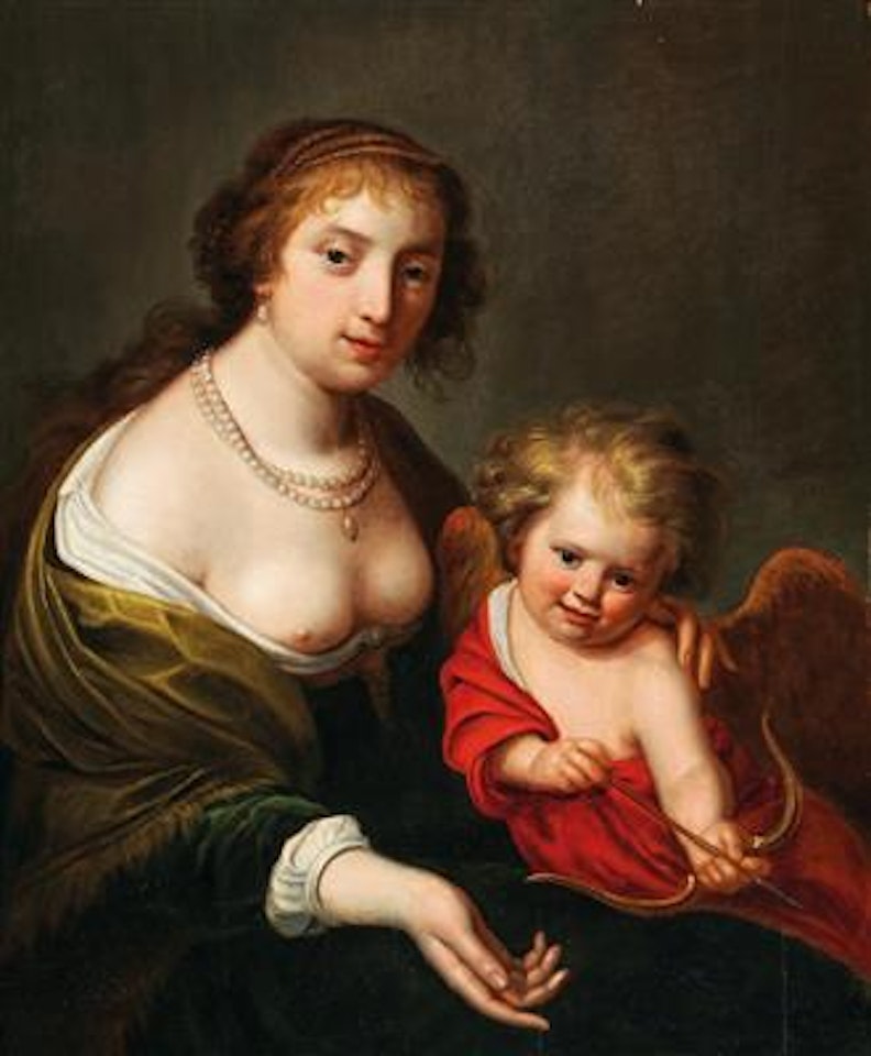 A mother and child as Venus and Cupid by Paulus Moreelse