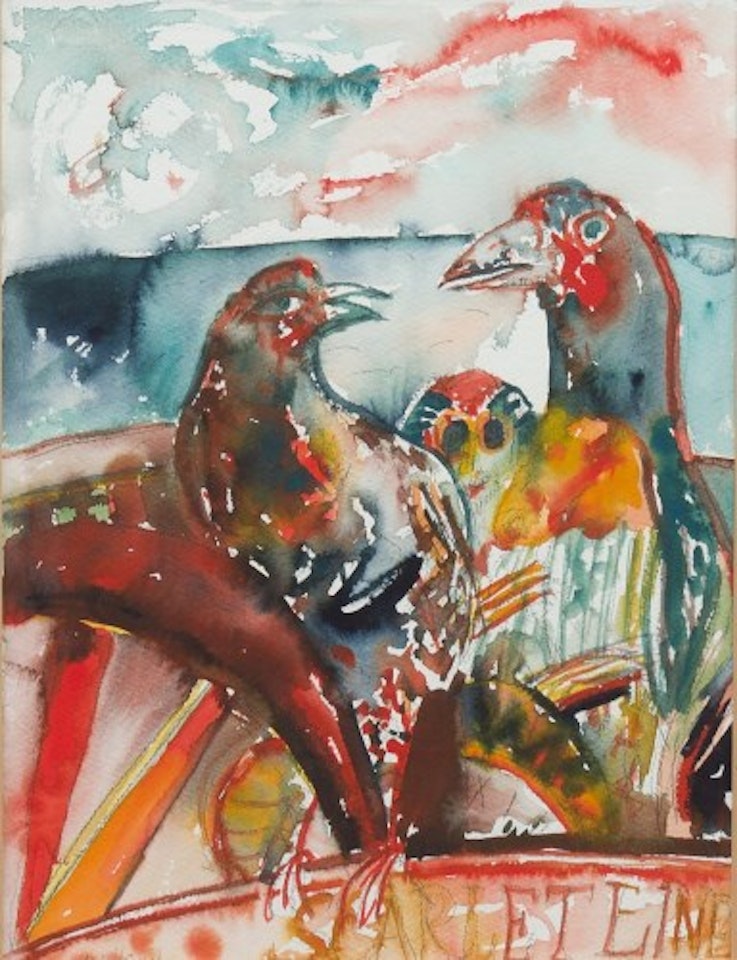 SCARLETEINE BIRDS by John Bellany