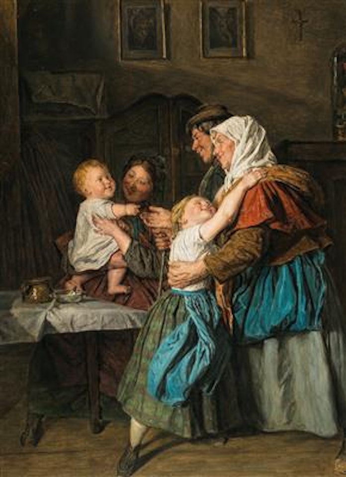 The Grandparents" Visit by Ferdinand Georg Waldmüller