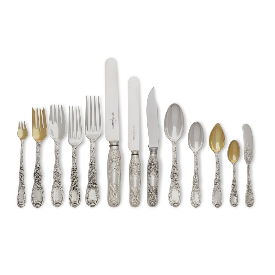 AN AMERICAN SILVER FLATWARE SERVICE by Tiffany & Co.