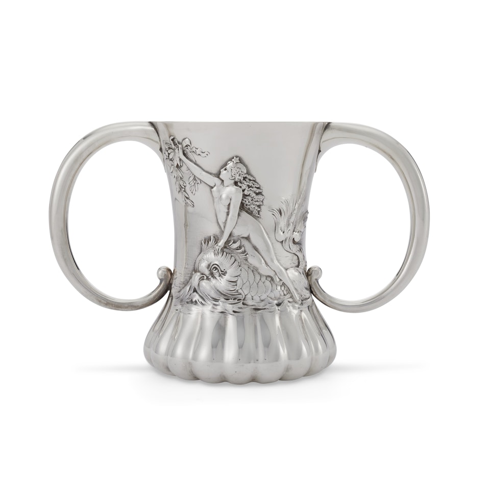 AN AMERICAN SILVER TWO-HANDLED CUP by Tiffany & Co.