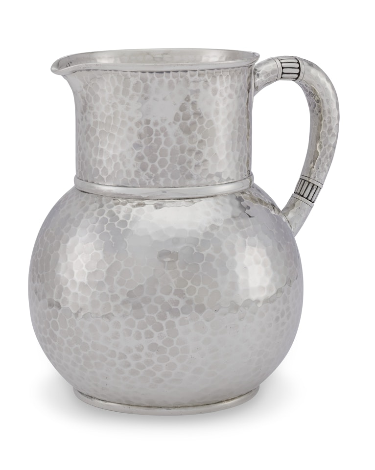 AN AMERICAN SILVER WATER PITCHER by Tiffany & Co.