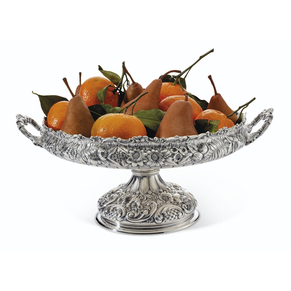 AN AMERICAN SILVER TWO-HANDLED CENTERPIECE BOWL by Tiffany & Co.