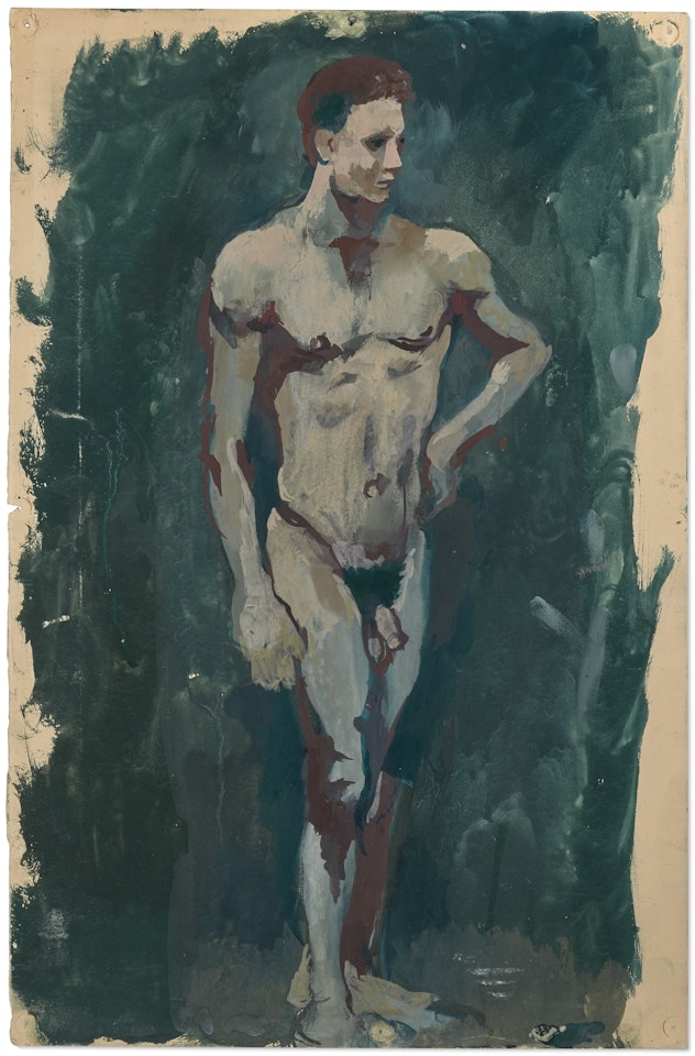 Standing male nude by Pavel Tchelitchew