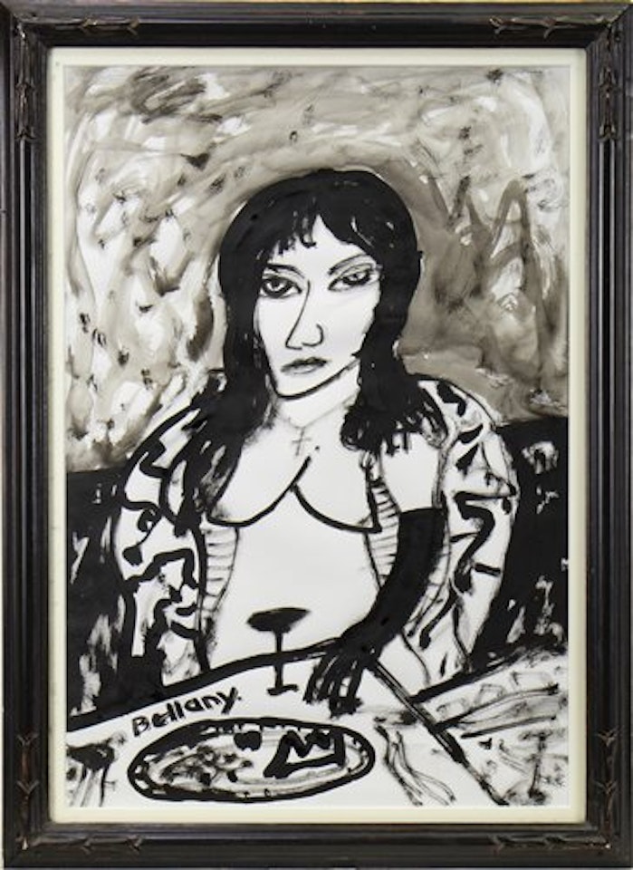 GIRL AT TABLE by John Bellany