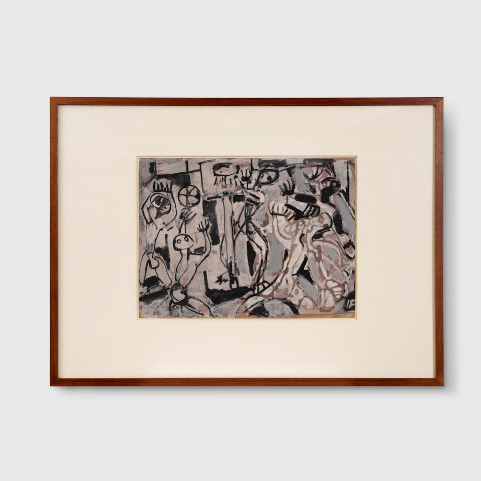 Boys Playing by Ian Fairweather