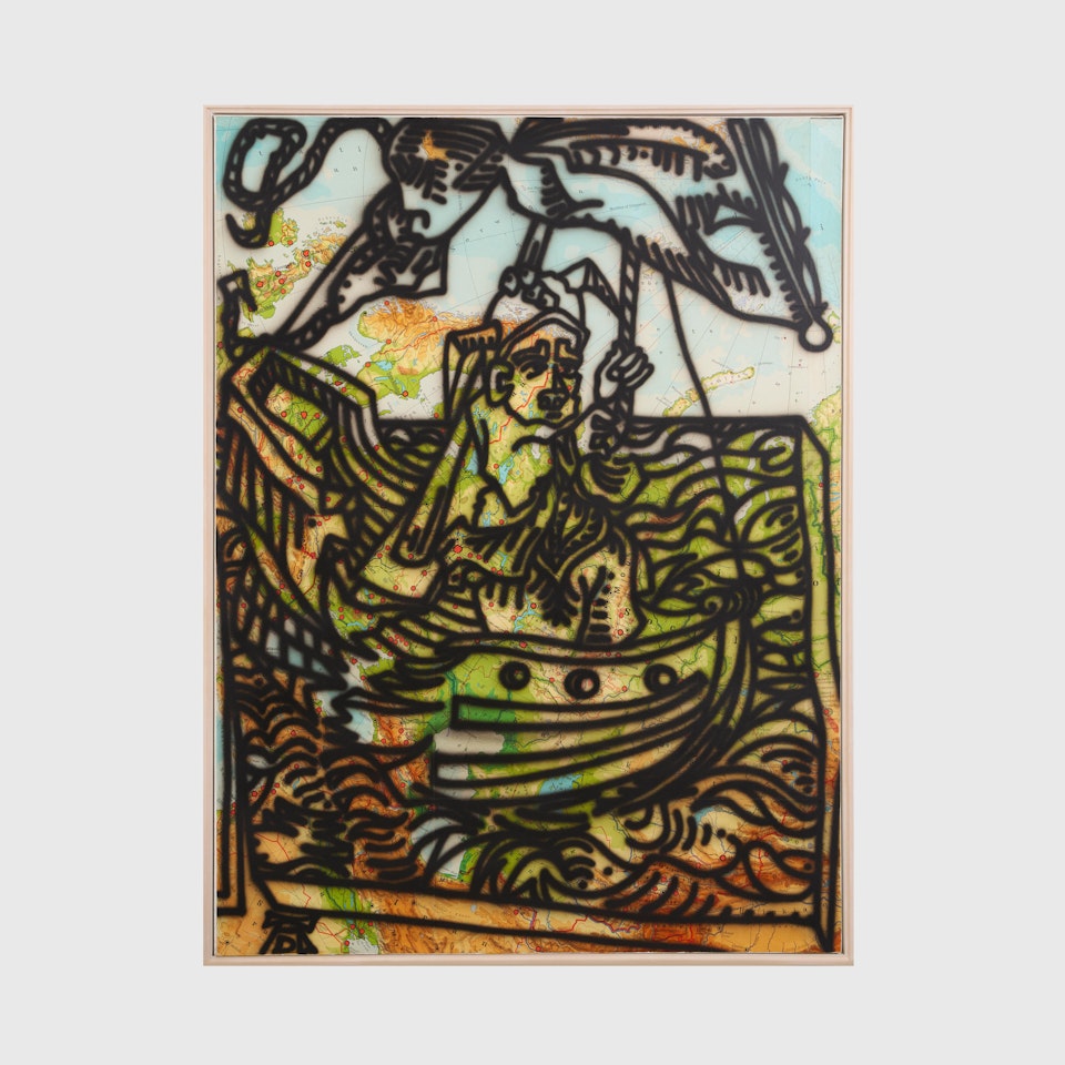 Cartographer (after Durer) by Howard Arkley