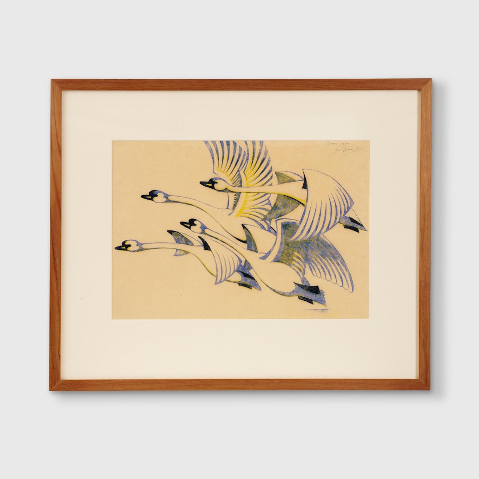 Swans by Sybil Andrews