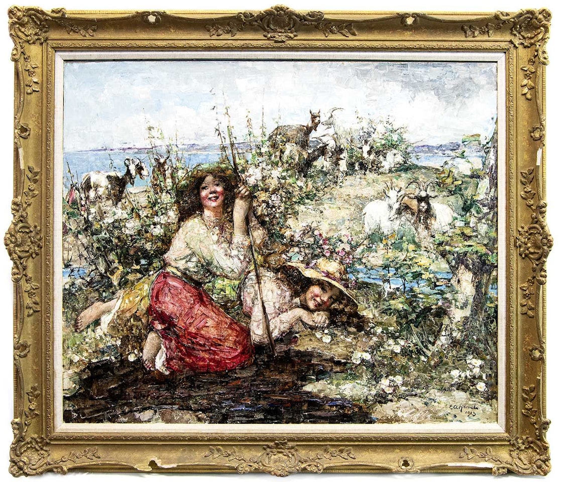 WHERE LARKS SING AND SEABIRDS CALL by Edward Atkinson Hornel