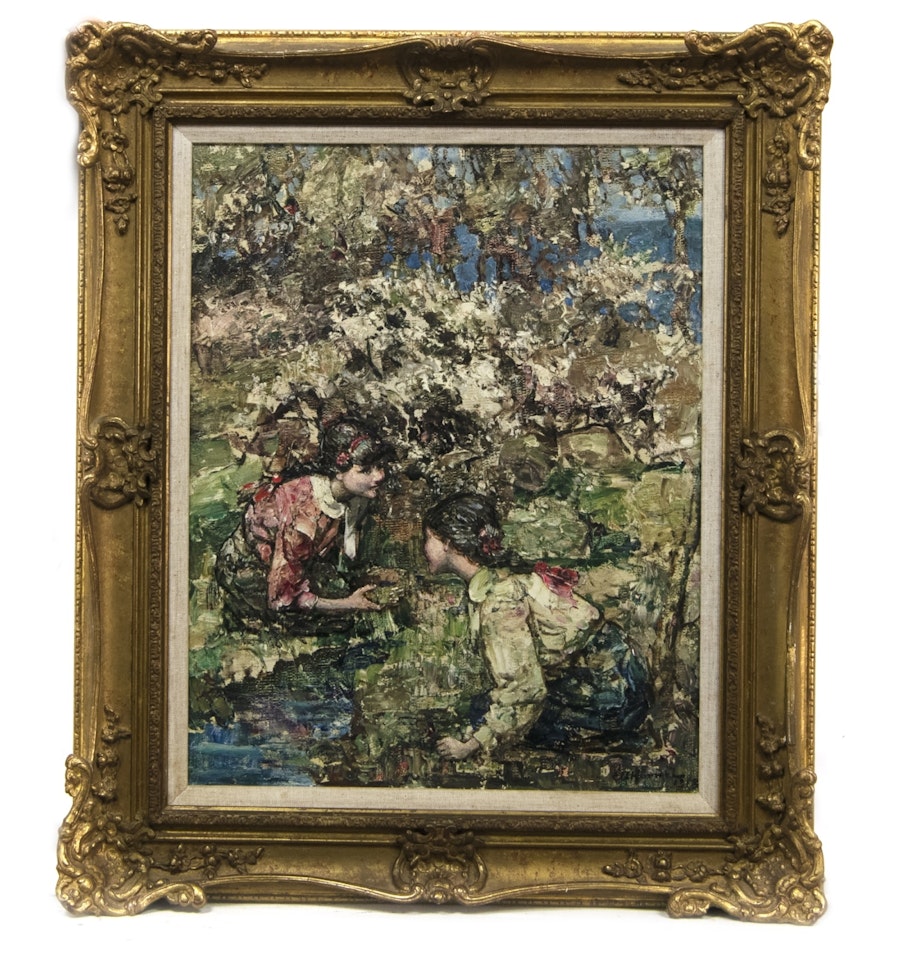 BIRD NESTING by Edward Atkinson Hornel