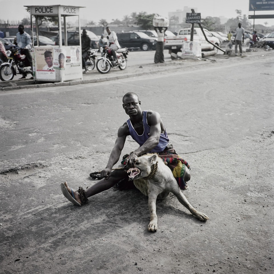 Abdullahi Mohammad with Mainasara', Lagos, Nigeria from the series The Hyena and Other Men by Pieter Hugo