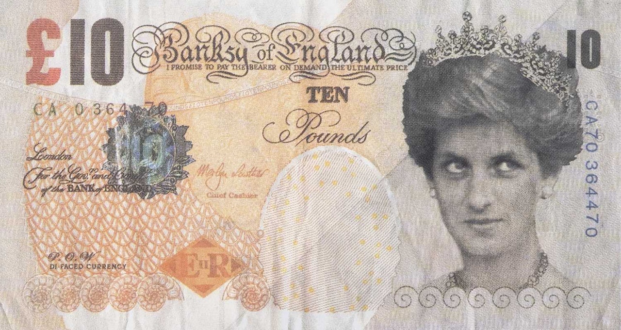 Di Faced Tenner by Banksy