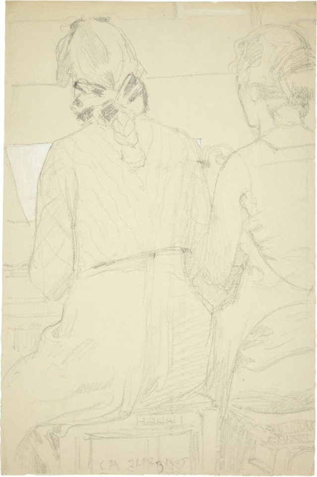Hanni und Annel am Klavier by Cuno Amiet
