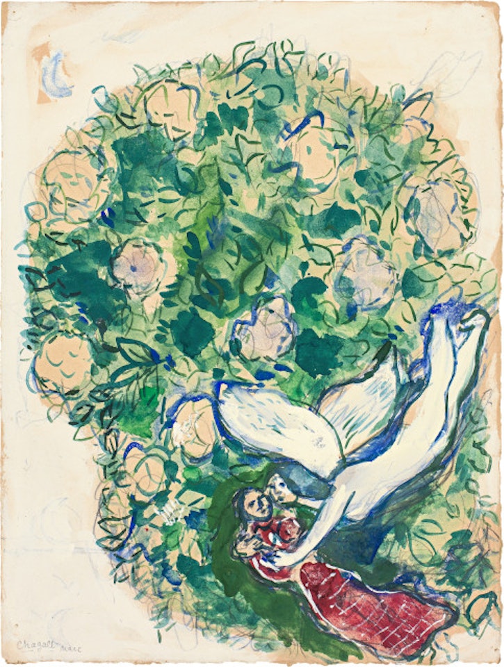 Esquisse pour "L"ange et la fiancée" by Marc Chagall