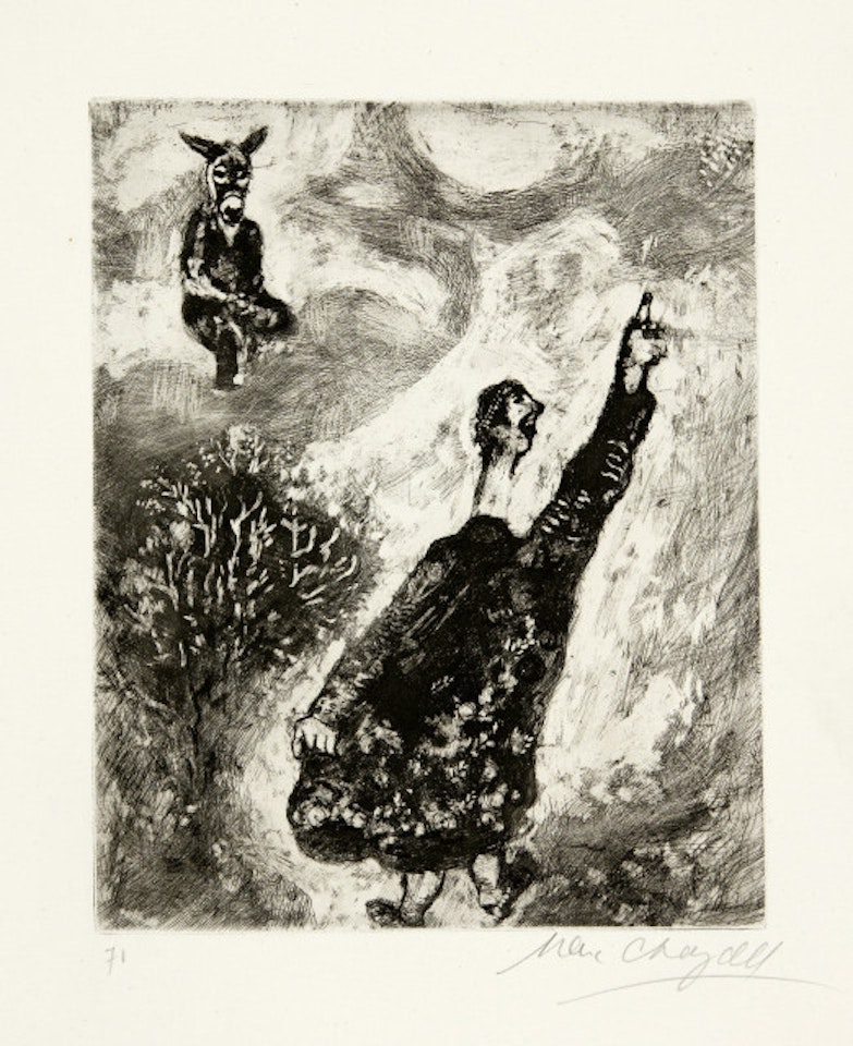 Blatt 71 aus dem Album "Les Fables" by Marc Chagall