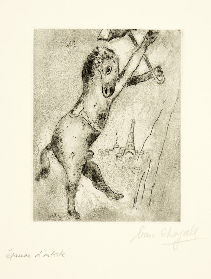 Le cheval au parapluie by Marc Chagall