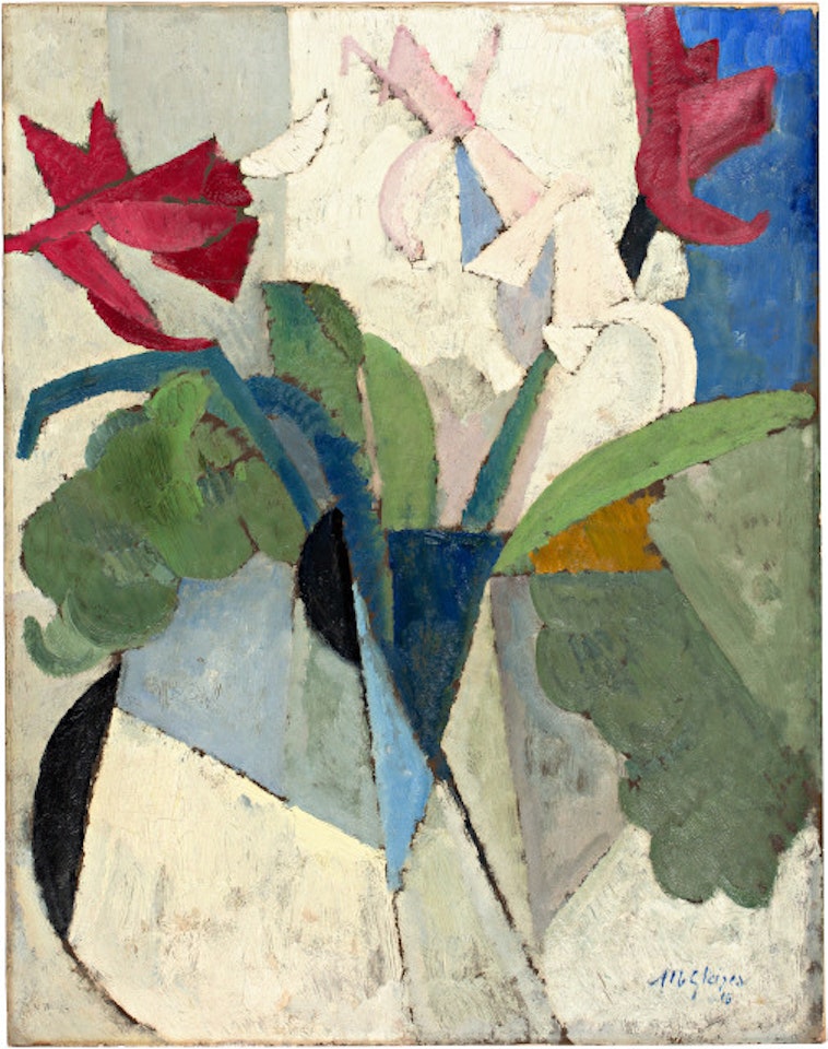 Composition avec fleurs by Albert Gleizes