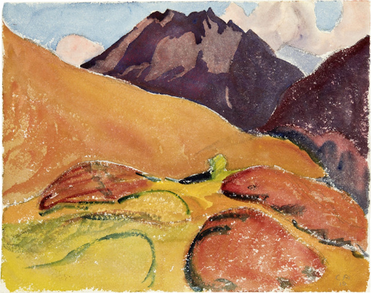 Berglandschaft mit Piz Lagrev by Cuno Amiet