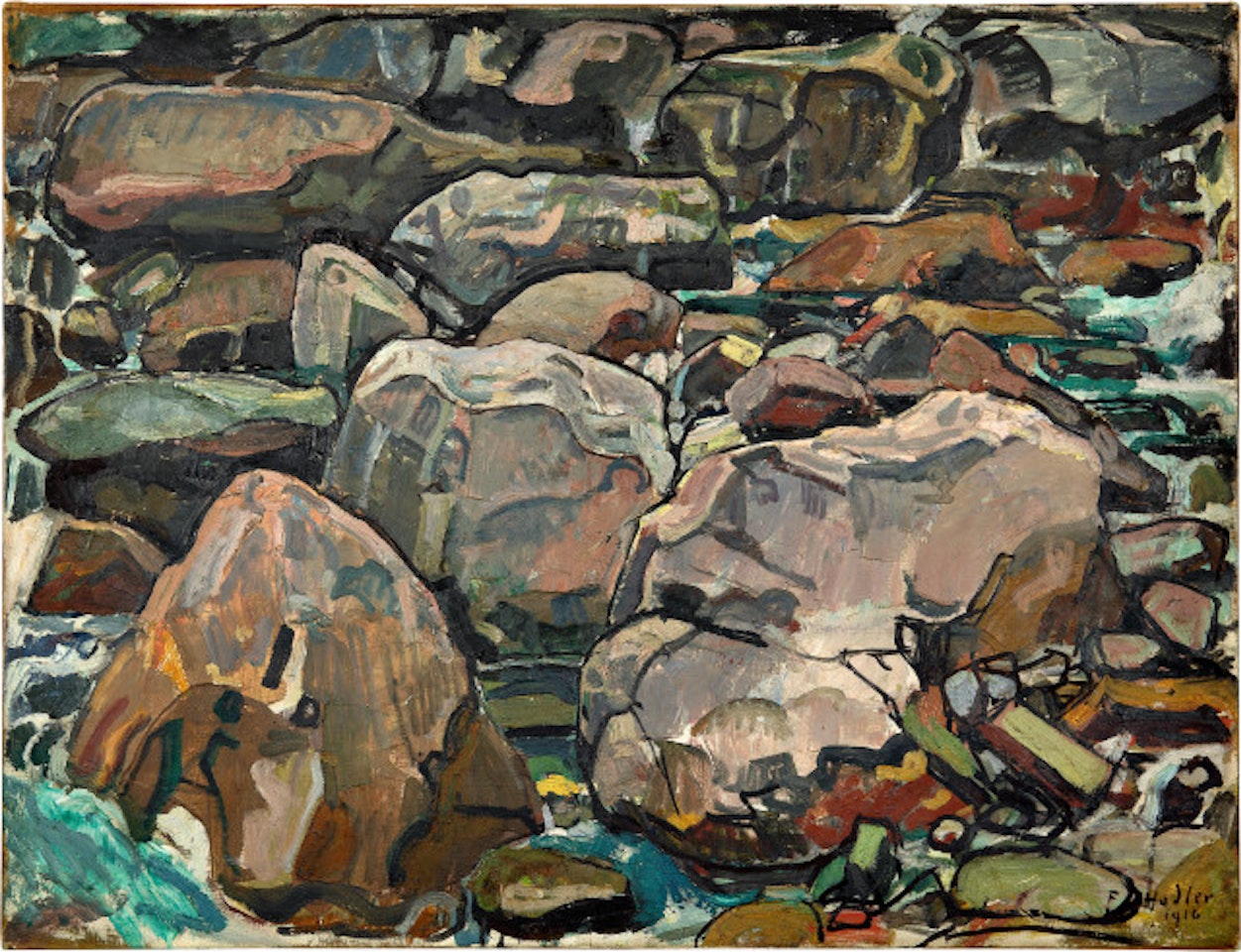 Bachbett bei Champéry by Ferdinand Hodler