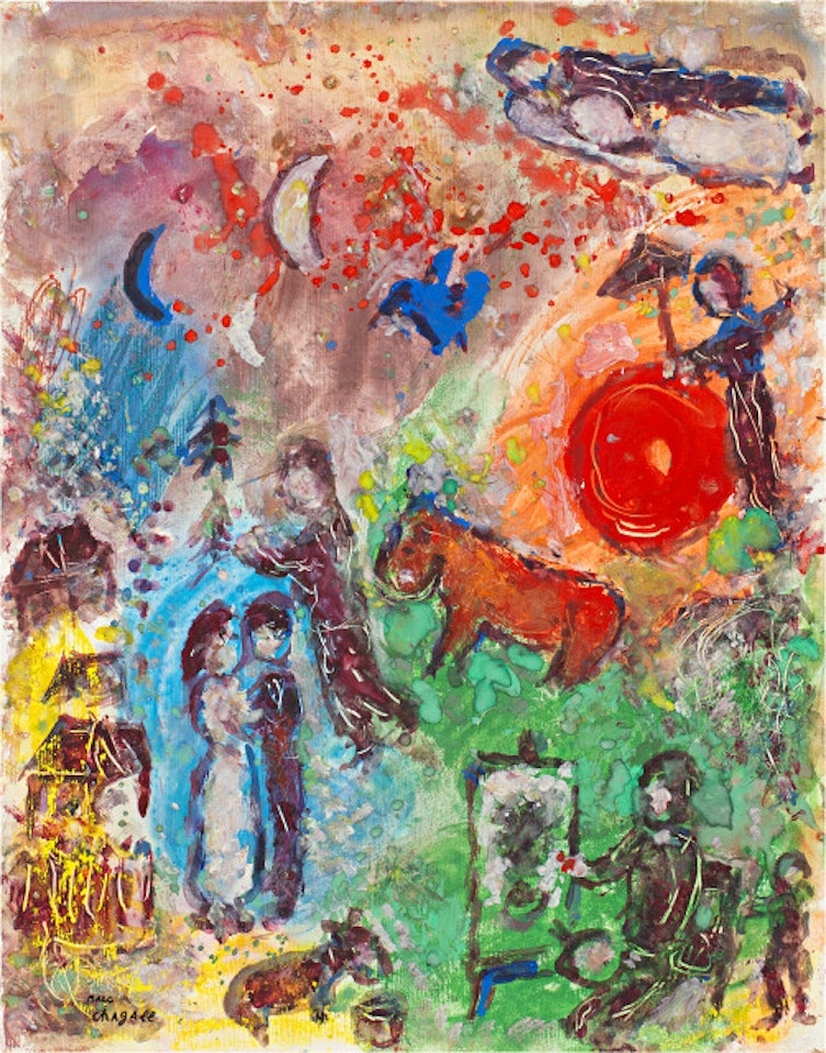 Hommage du peintre aux quatre saisons by Marc Chagall