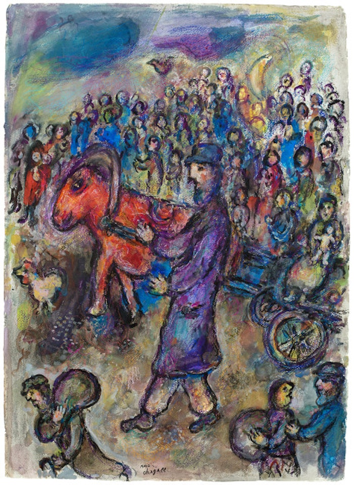 Le départ by Marc Chagall