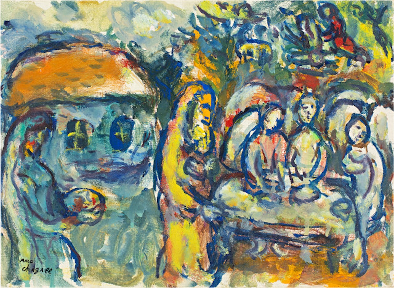 Abraham et les trois anges by Marc Chagall