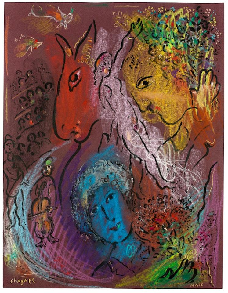 Rencontre au cirque by Marc Chagall