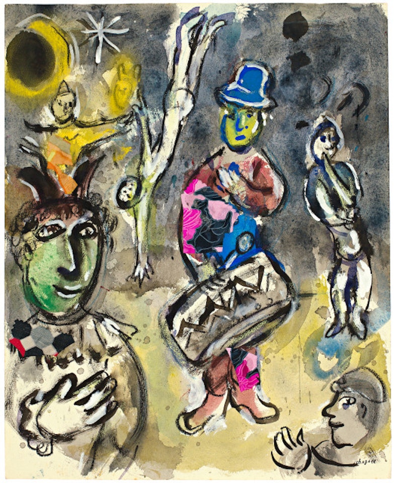 Artistes au cirque by Marc Chagall