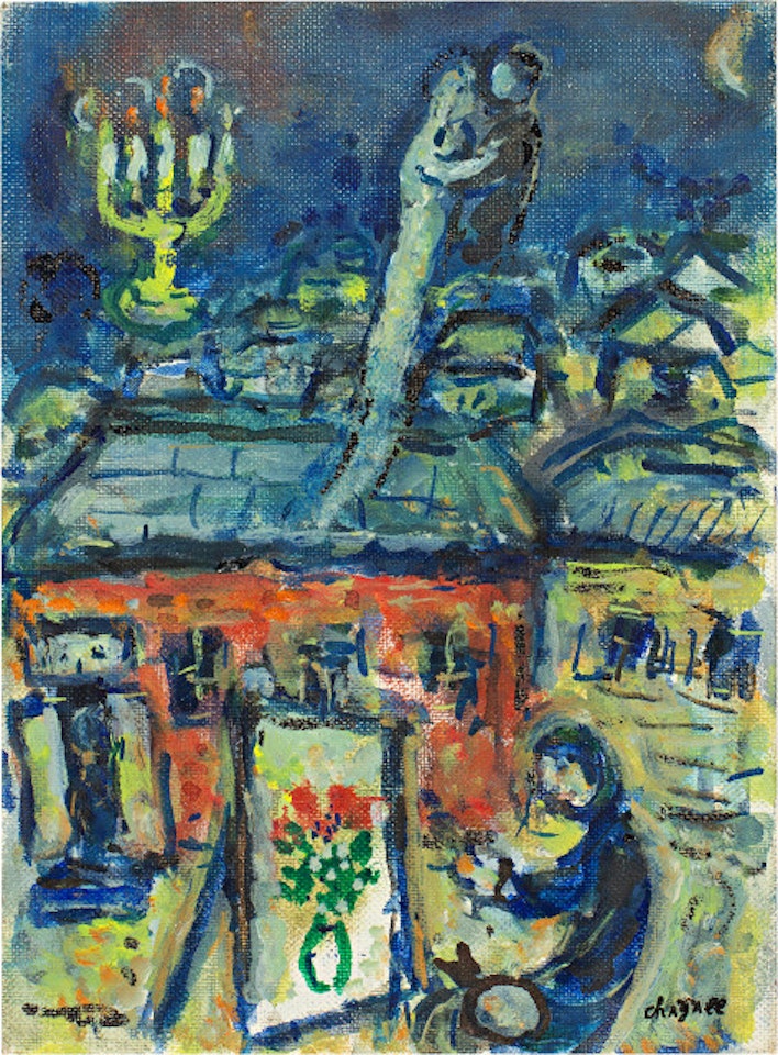 Le peintre au village by Marc Chagall