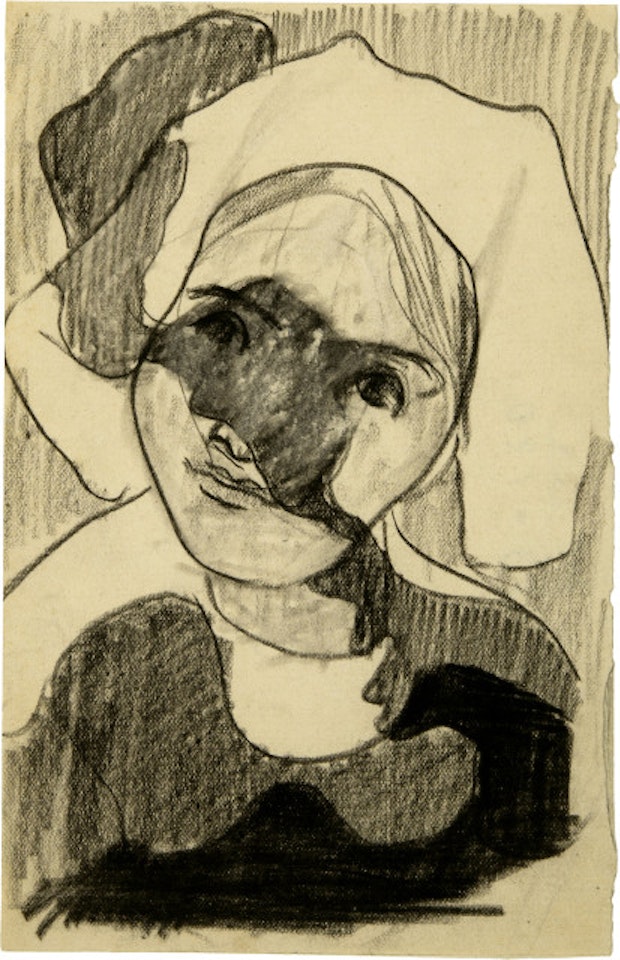 Kopf einer jungen Bretonin by Cuno Amiet