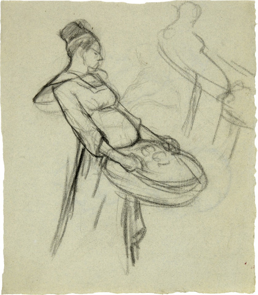 Bretonin mit einem flachen Korb by Cuno Amiet