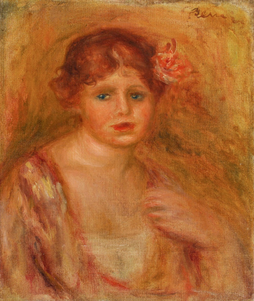 Jeune fille à la rose by Pierre-Auguste Renoir