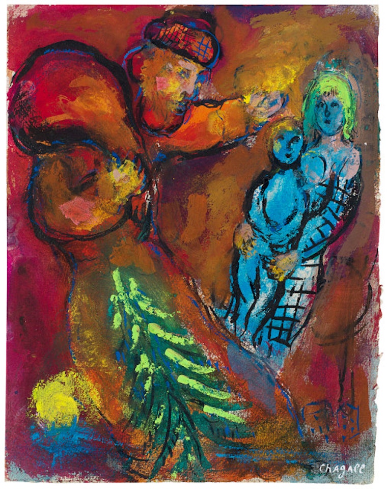 Le père Noël by Marc Chagall