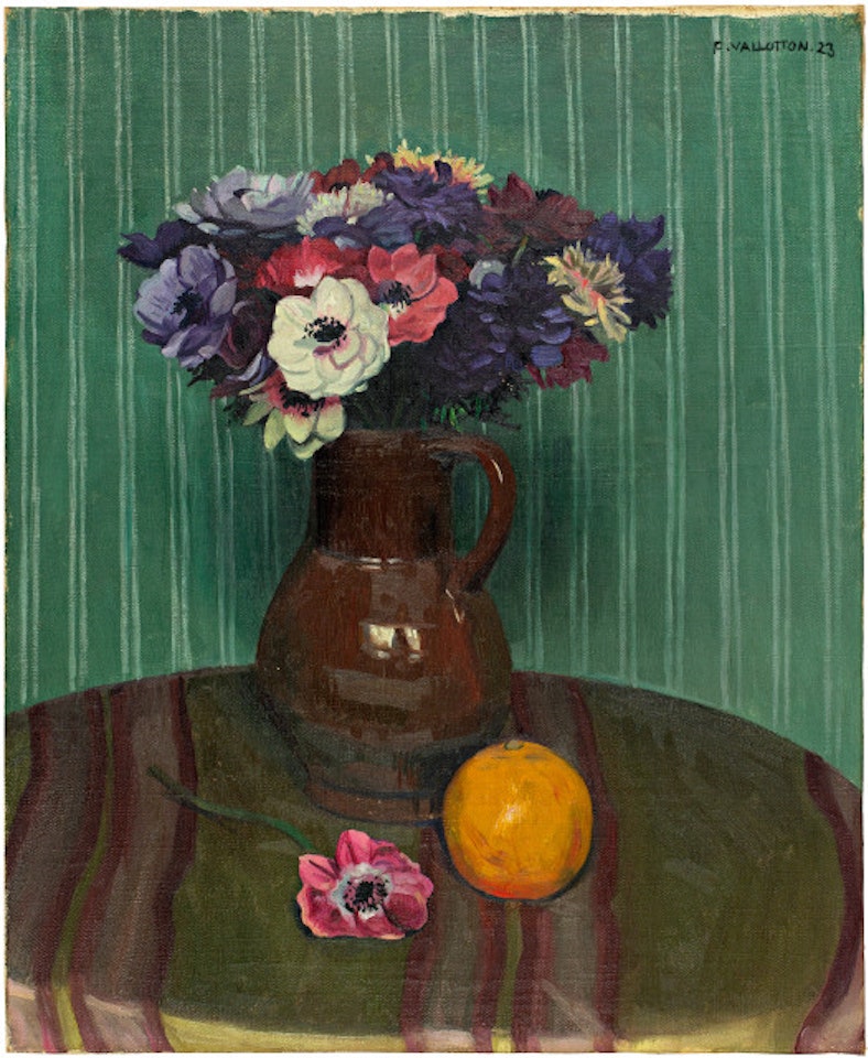 Anémones et orange by Félix Vallotton