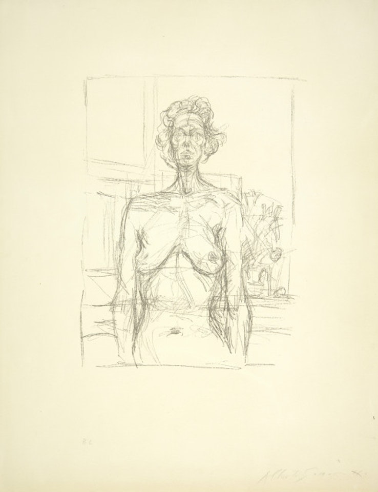 Naked with flowers by Alberto Giacometti