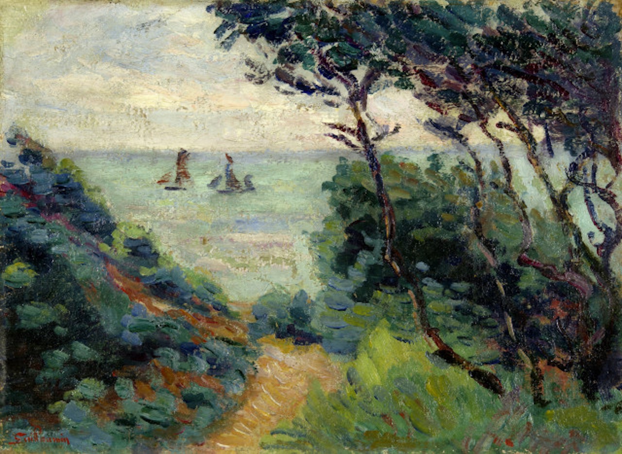 La Côte de l"Esterel, Paysage du midi by Armand Guillaumin
