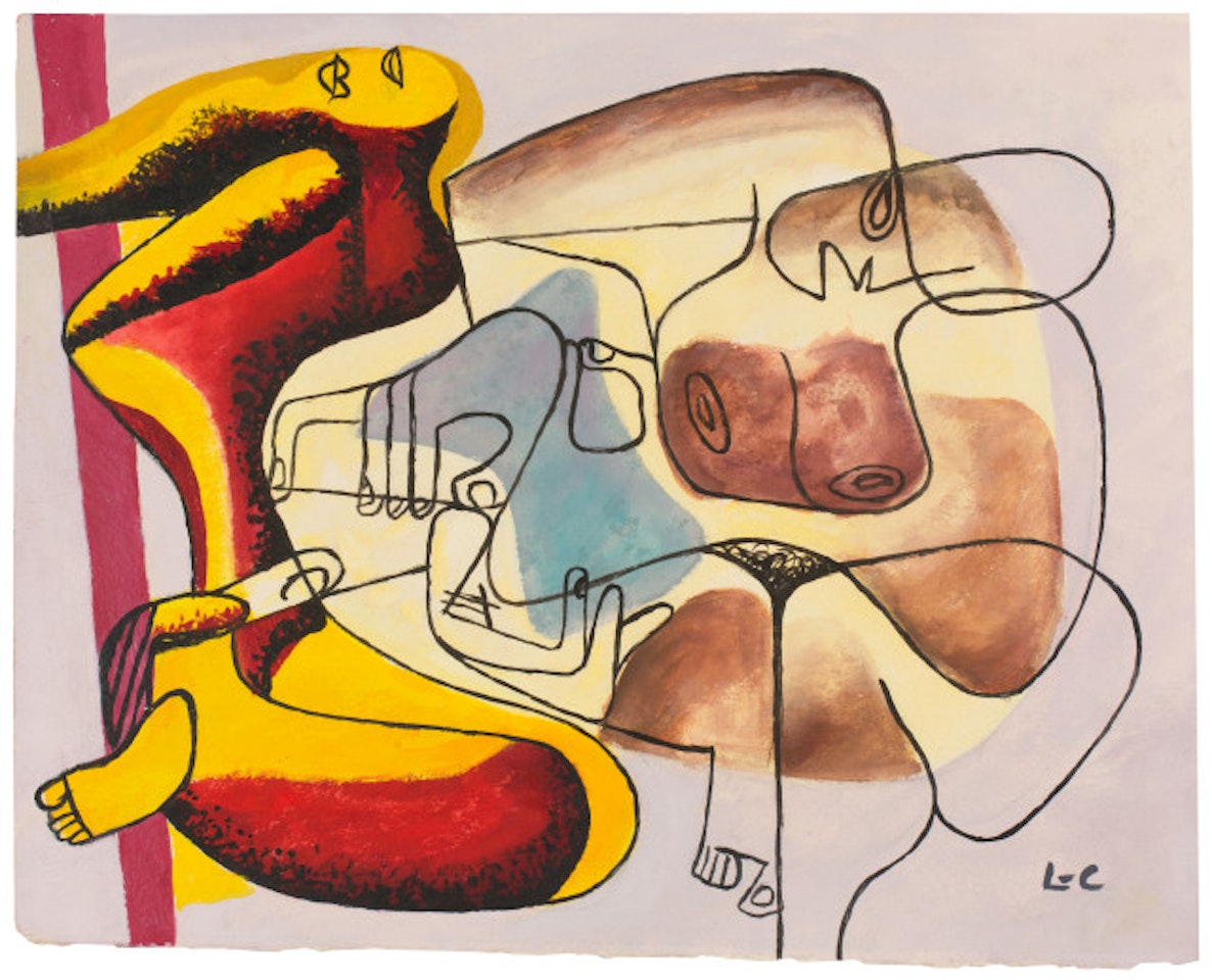Deux femmes nues de face et de profil by Le Corbusier