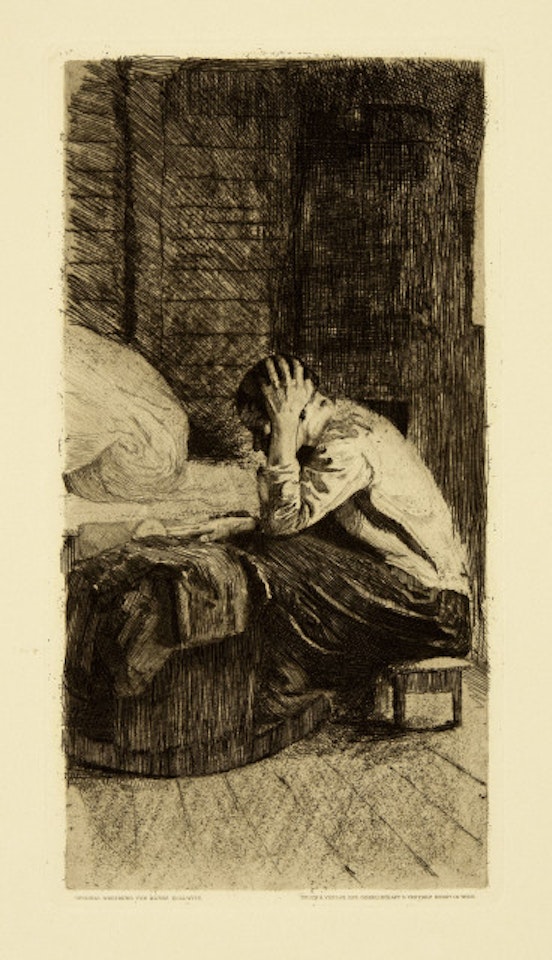 Frau an der Wiege by Kathe Kollwitz