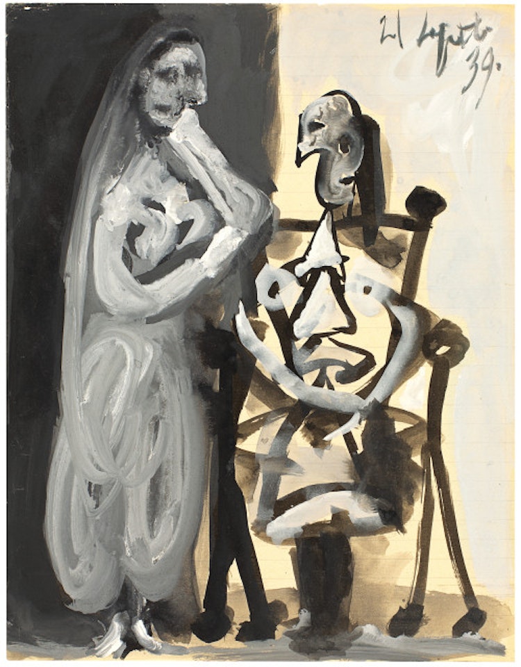 Femme debout et femme assise by Pablo Picasso