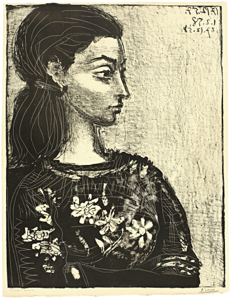 Femme au corsage à fleurs by Pablo Picasso