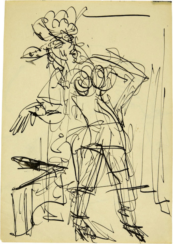 Tänzerin in ganzer Figur by Ernst Ludwig Kirchner