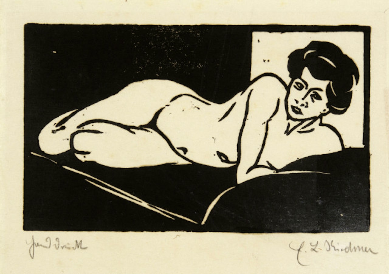 Ruhender Mädchenakt - Das Modell 5 by Ernst Ludwig Kirchner