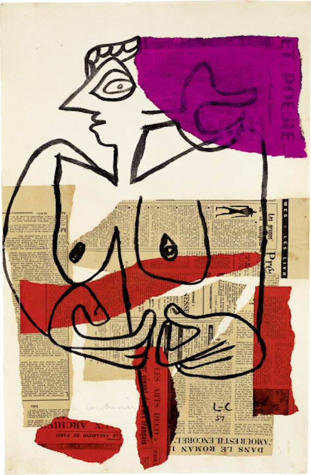 Nu féminin, visage de profil et grandes mains by Le Corbusier