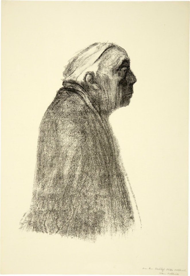 Selbstbildnis im Profil nach rechts by Kathe Kollwitz