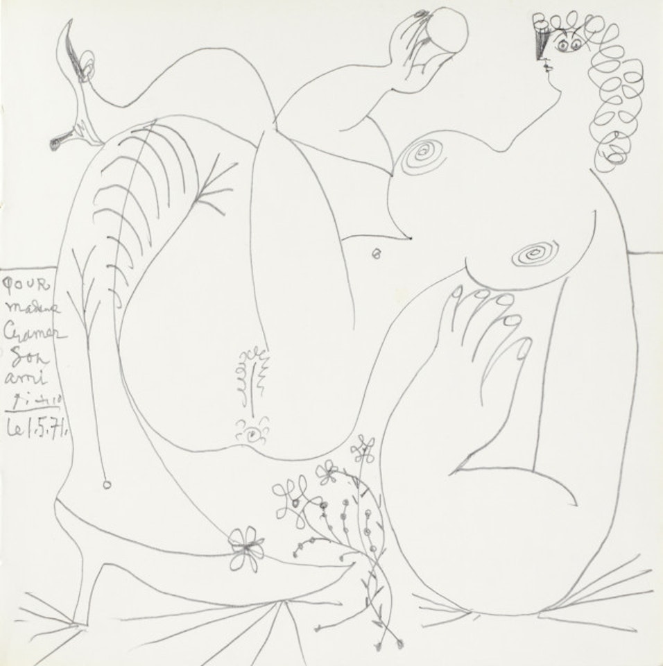 Nu allongé, les jambes croisées by Pablo Picasso